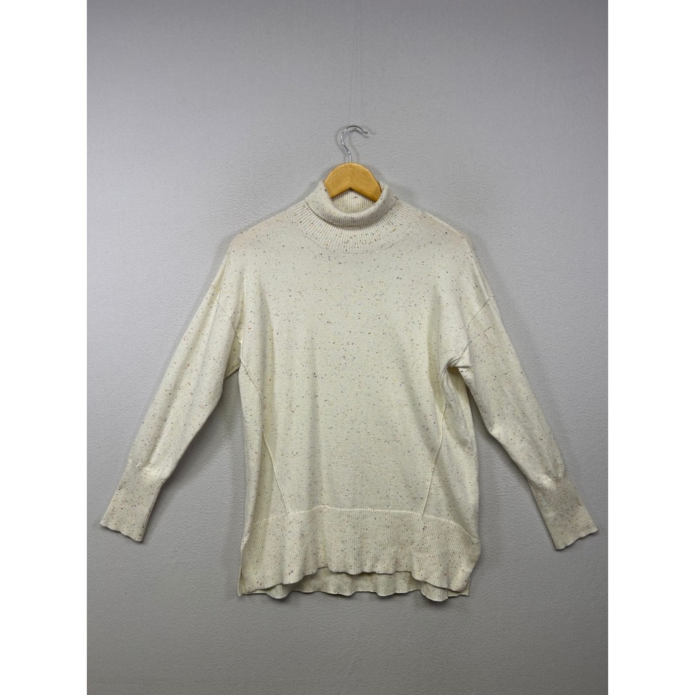 Rafaella‎ Confetti Speckle Pullover Womens Small Cream Turtleneck Sweater